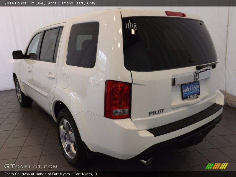 White Diamond Pearl / Gray 2014 Honda Pilot EX-L