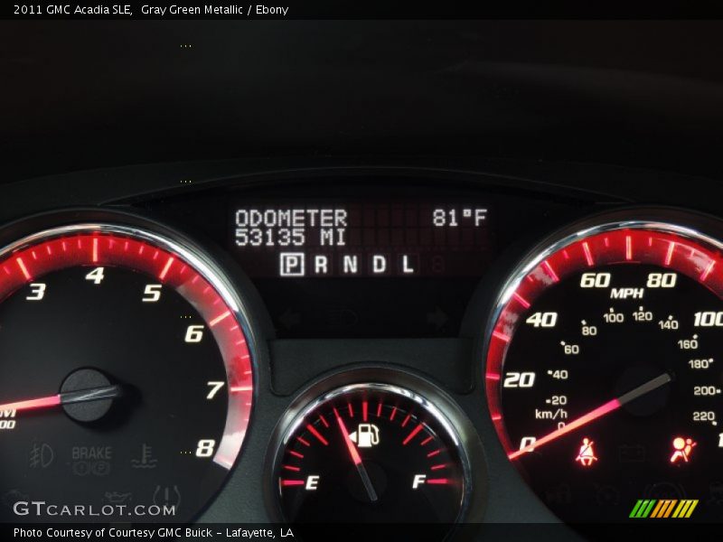 Gray Green Metallic / Ebony 2011 GMC Acadia SLE