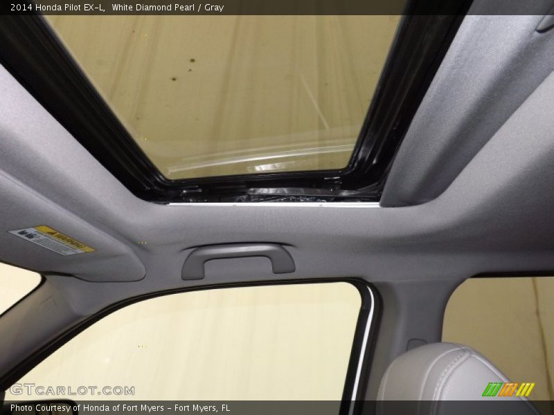 White Diamond Pearl / Gray 2014 Honda Pilot EX-L