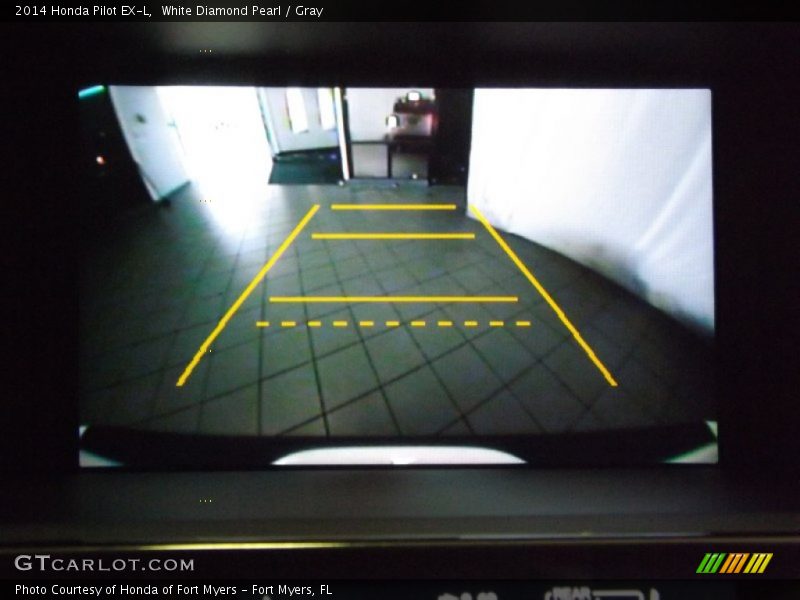 White Diamond Pearl / Gray 2014 Honda Pilot EX-L