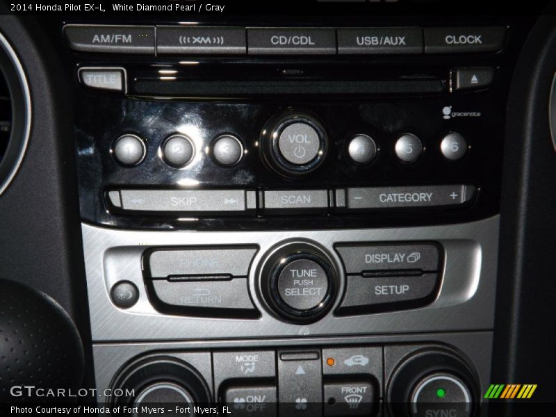 White Diamond Pearl / Gray 2014 Honda Pilot EX-L