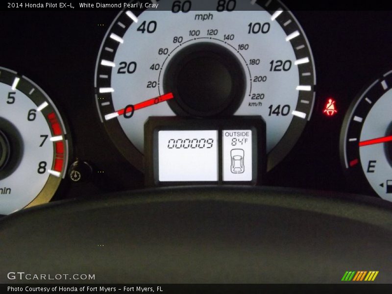 White Diamond Pearl / Gray 2014 Honda Pilot EX-L