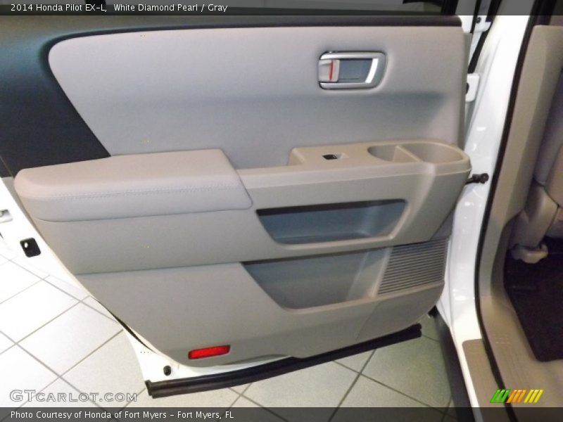 White Diamond Pearl / Gray 2014 Honda Pilot EX-L