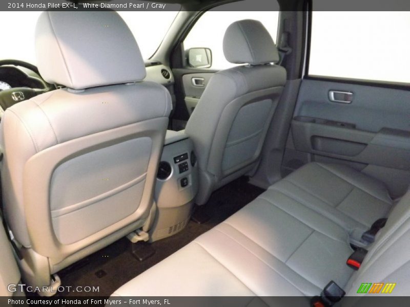 White Diamond Pearl / Gray 2014 Honda Pilot EX-L