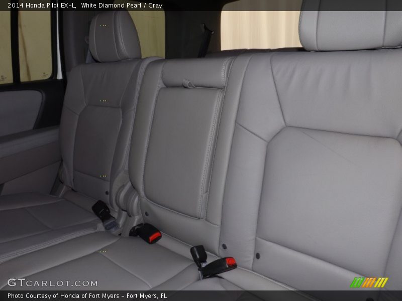 White Diamond Pearl / Gray 2014 Honda Pilot EX-L