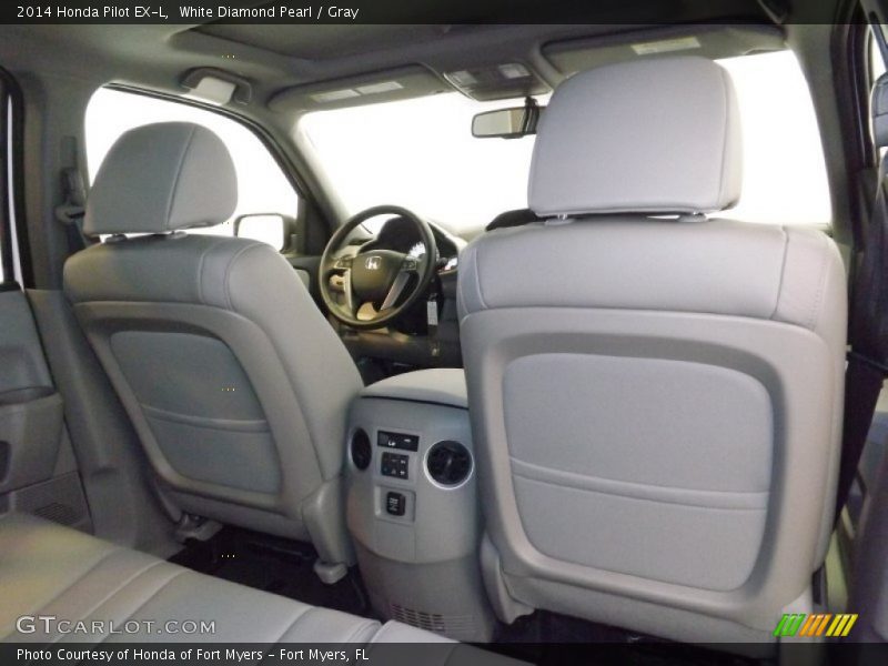 White Diamond Pearl / Gray 2014 Honda Pilot EX-L