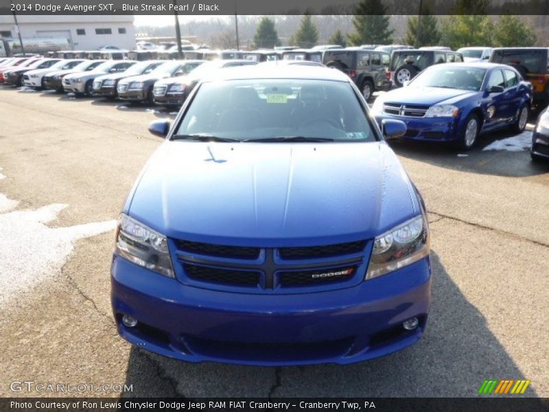 Blue Streak Pearl / Black 2014 Dodge Avenger SXT