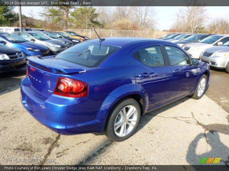 Blue Streak Pearl / Black 2014 Dodge Avenger SXT