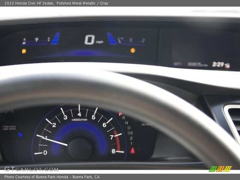 Polished Metal Metallic / Gray 2013 Honda Civic HF Sedan
