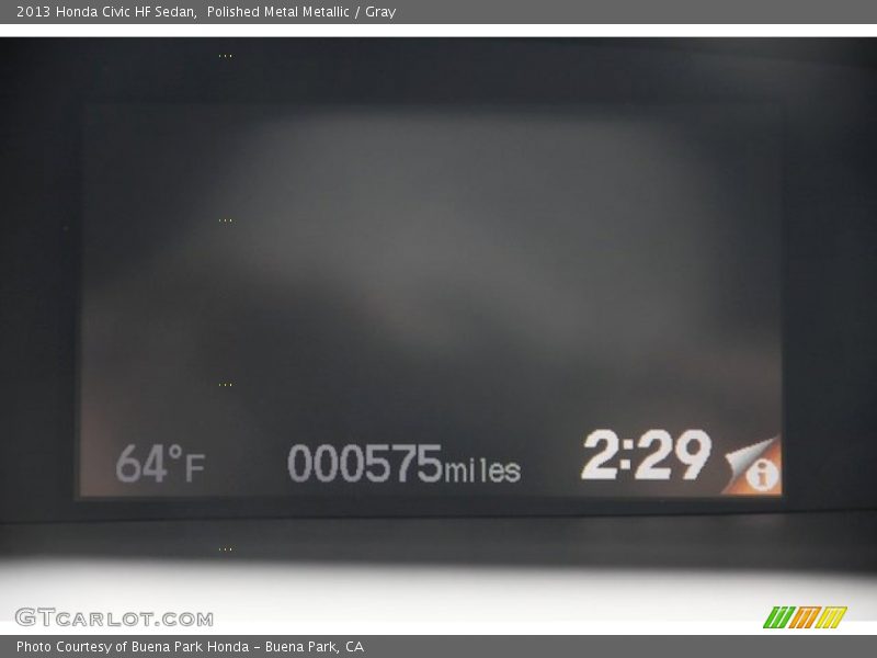 Polished Metal Metallic / Gray 2013 Honda Civic HF Sedan