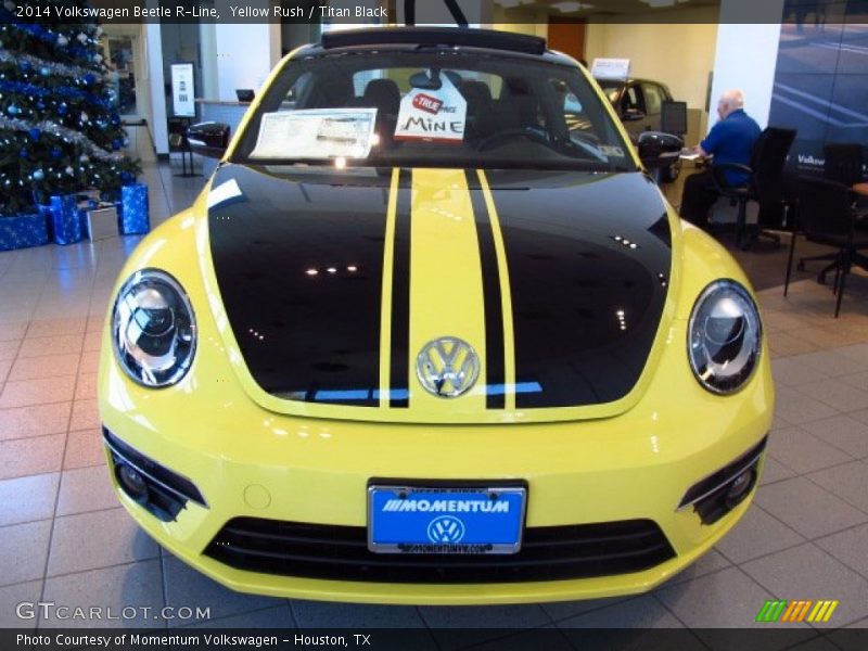 Yellow Rush / Titan Black 2014 Volkswagen Beetle R-Line