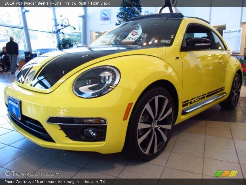 Yellow Rush / Titan Black 2014 Volkswagen Beetle R-Line