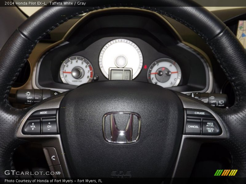 Taffeta White / Gray 2014 Honda Pilot EX-L