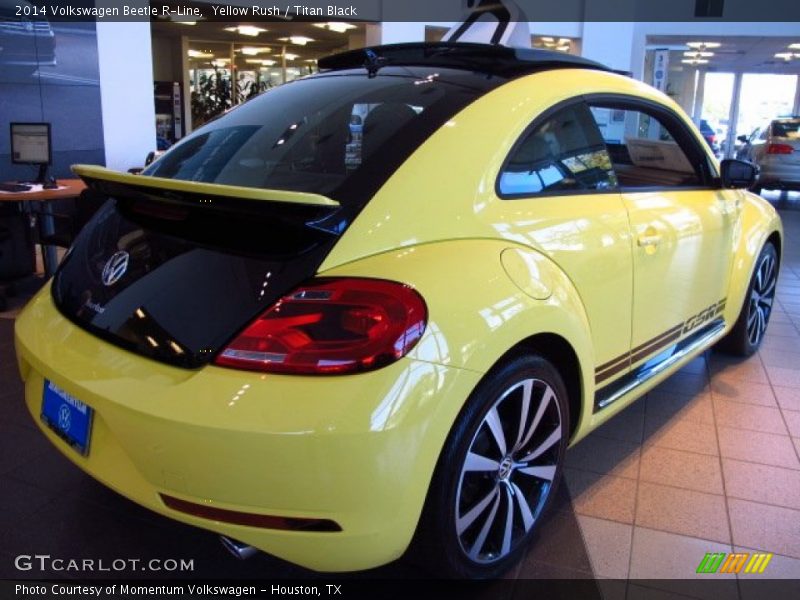 Yellow Rush / Titan Black 2014 Volkswagen Beetle R-Line
