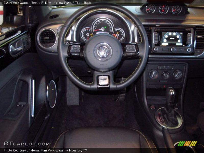 Yellow Rush / Titan Black 2014 Volkswagen Beetle R-Line