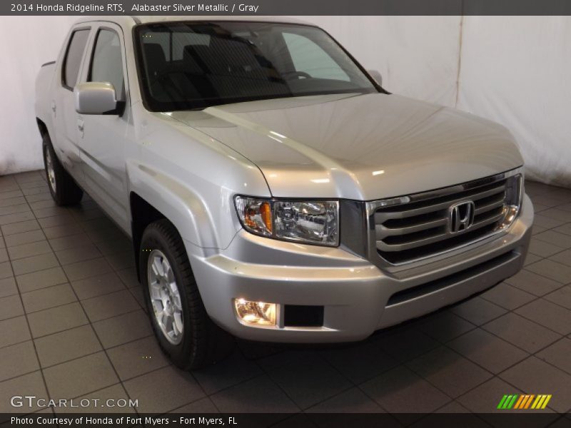 Alabaster Silver Metallic / Gray 2014 Honda Ridgeline RTS