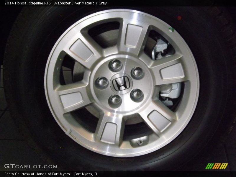 Alabaster Silver Metallic / Gray 2014 Honda Ridgeline RTS