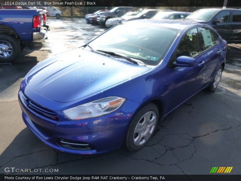 Blue Streak Pearl Coat / Black 2014 Dodge Dart SE