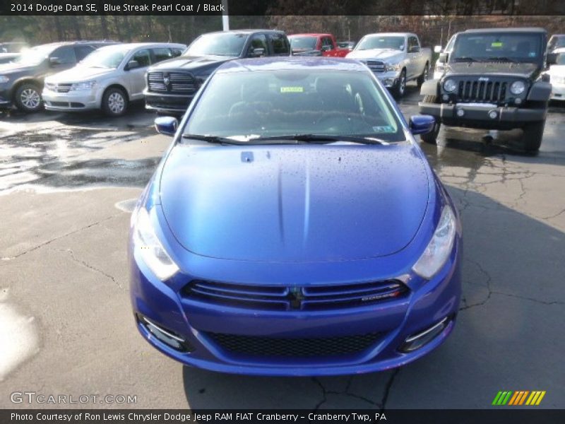 Blue Streak Pearl Coat / Black 2014 Dodge Dart SE