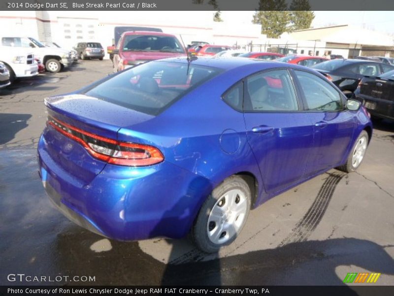Blue Streak Pearl Coat / Black 2014 Dodge Dart SE
