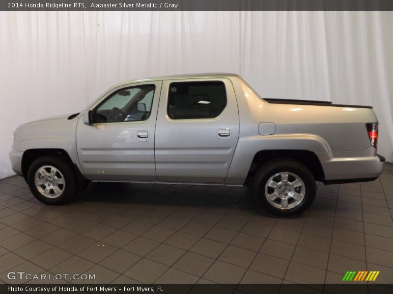 Alabaster Silver Metallic / Gray 2014 Honda Ridgeline RTS