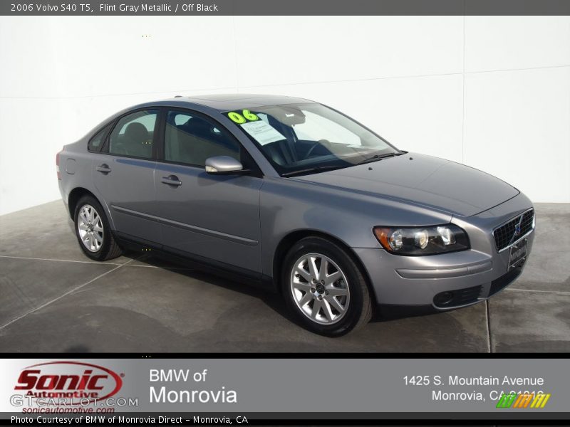 Flint Gray Metallic / Off Black 2006 Volvo S40 T5