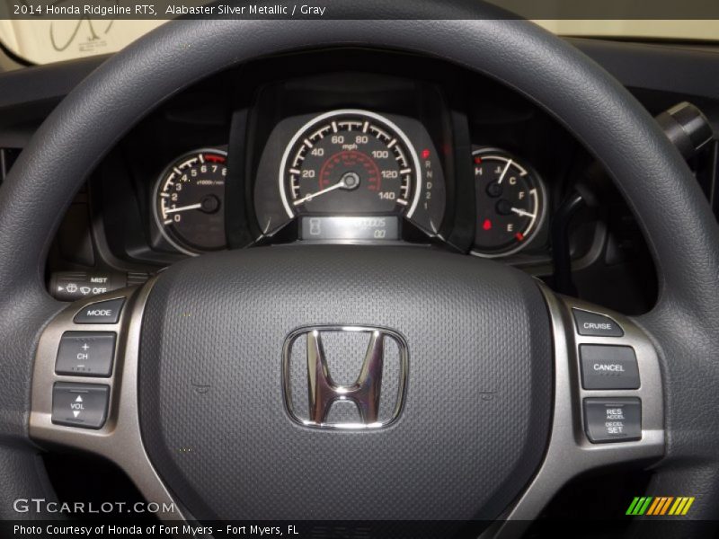 Alabaster Silver Metallic / Gray 2014 Honda Ridgeline RTS