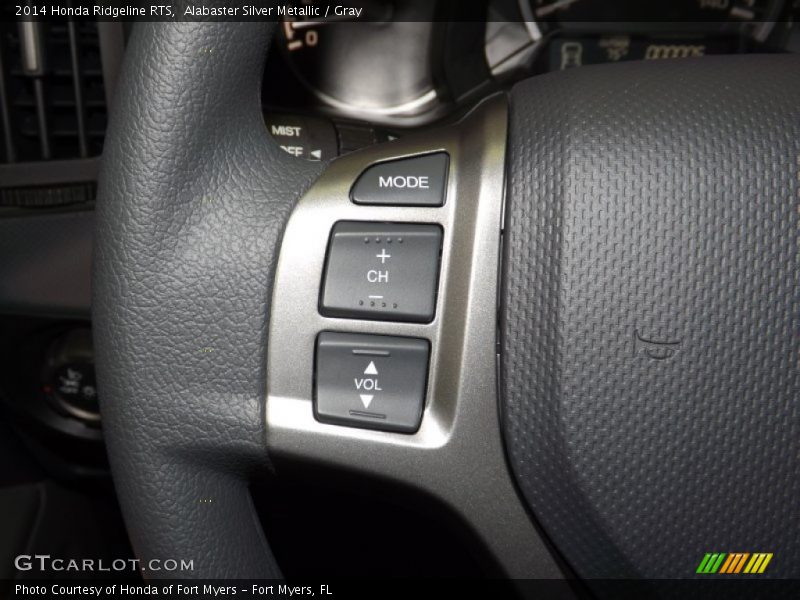 Alabaster Silver Metallic / Gray 2014 Honda Ridgeline RTS