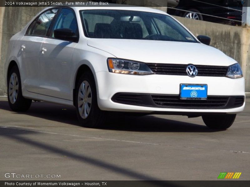 Pure White / Titan Black 2014 Volkswagen Jetta S Sedan