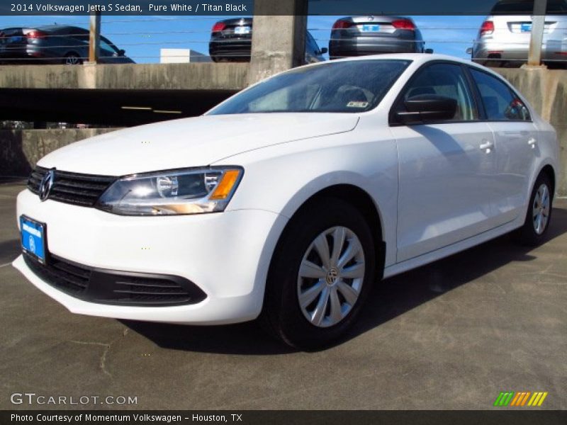Pure White / Titan Black 2014 Volkswagen Jetta S Sedan