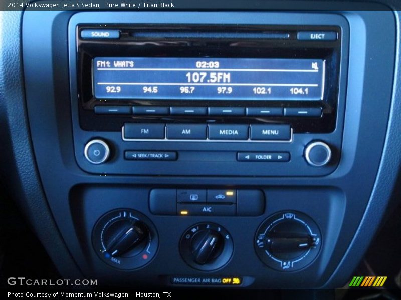 Pure White / Titan Black 2014 Volkswagen Jetta S Sedan