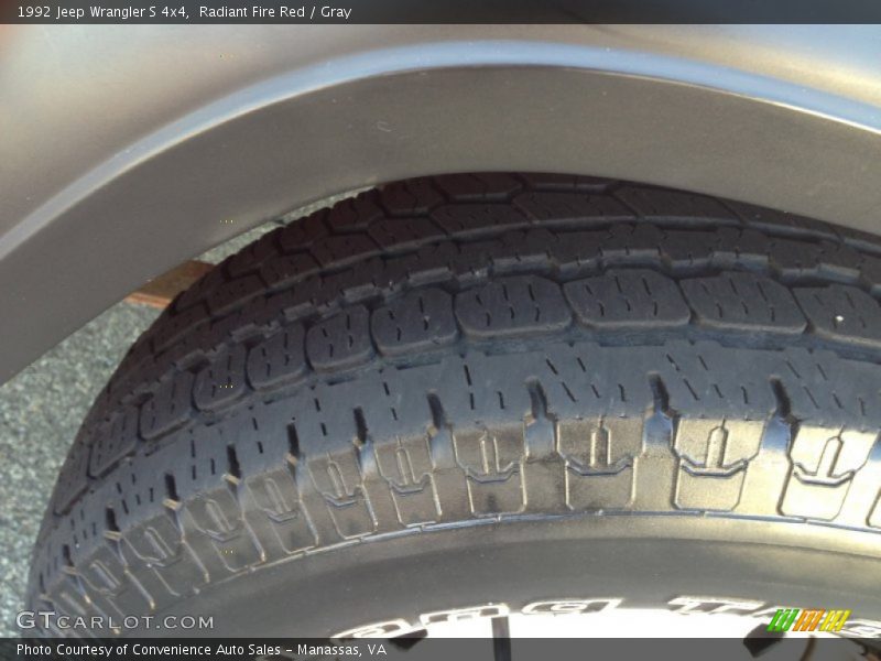 Radiant Fire Red / Gray 1992 Jeep Wrangler S 4x4