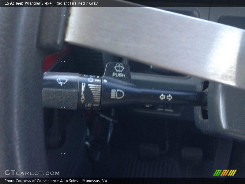 Controls of 1992 Wrangler S 4x4