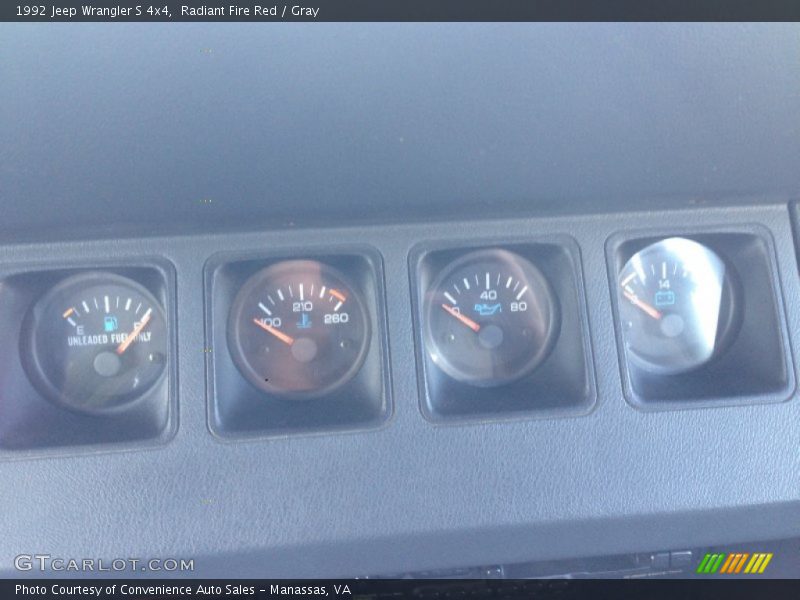  1992 Wrangler S 4x4 S 4x4 Gauges