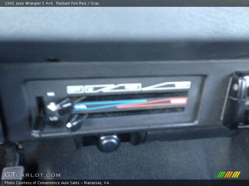 Radiant Fire Red / Gray 1992 Jeep Wrangler S 4x4