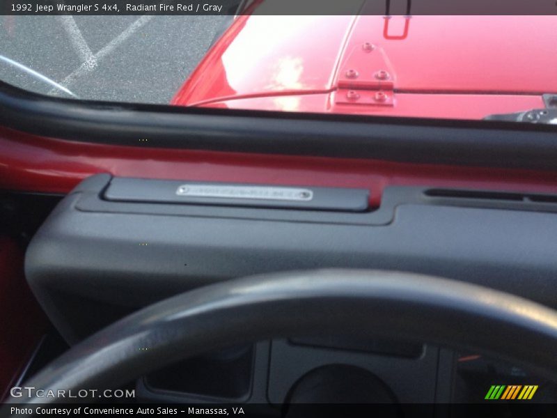 Radiant Fire Red / Gray 1992 Jeep Wrangler S 4x4