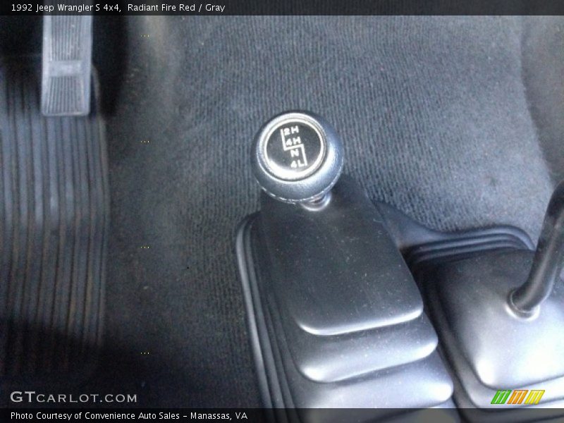 Radiant Fire Red / Gray 1992 Jeep Wrangler S 4x4