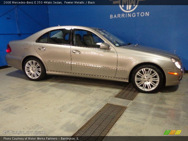 Pewter Metallic / Black 2008 Mercedes-Benz E 350 4Matic Sedan