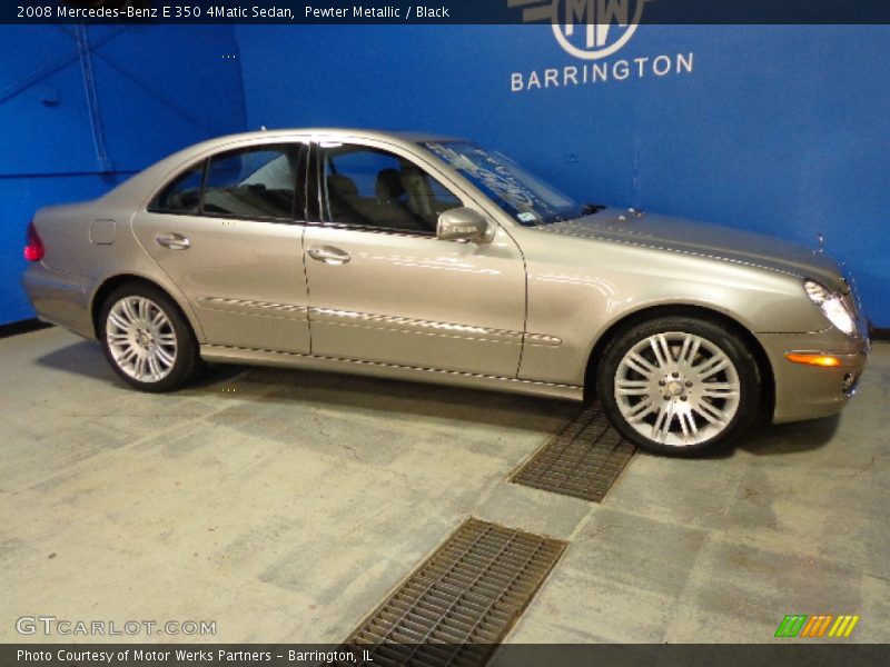 Pewter Metallic / Black 2008 Mercedes-Benz E 350 4Matic Sedan