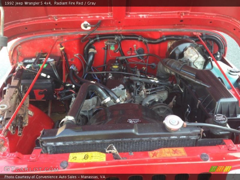  1992 Wrangler S 4x4 Engine - 2.5 Liter OHV 8-Valve 4 Cylinder