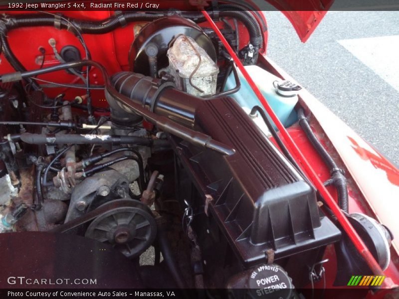  1992 Wrangler S 4x4 Engine - 2.5 Liter OHV 8-Valve 4 Cylinder