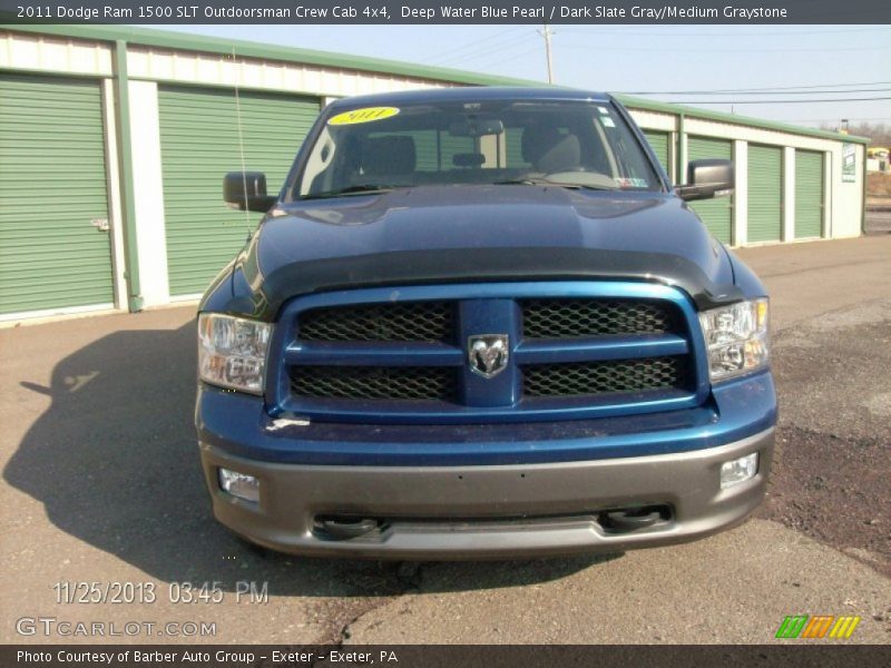 Deep Water Blue Pearl / Dark Slate Gray/Medium Graystone 2011 Dodge Ram 1500 SLT Outdoorsman Crew Cab 4x4
