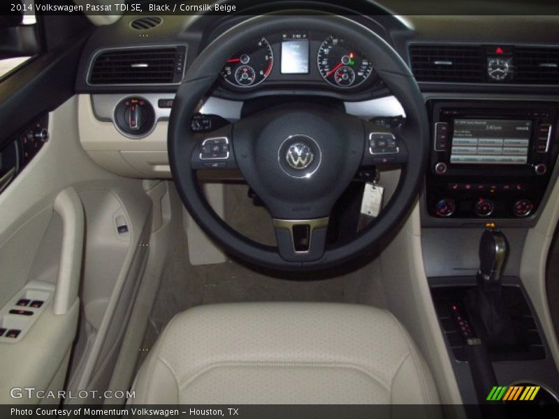 Black / Cornsilk Beige 2014 Volkswagen Passat TDI SE