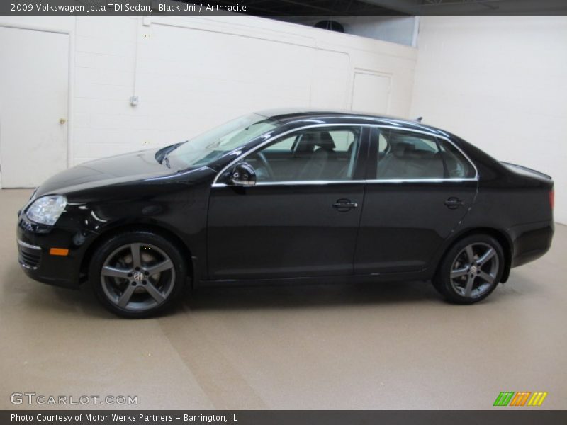Black Uni / Anthracite 2009 Volkswagen Jetta TDI Sedan