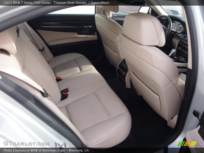 Rear Seat of 2011 7 Series 740i Sedan