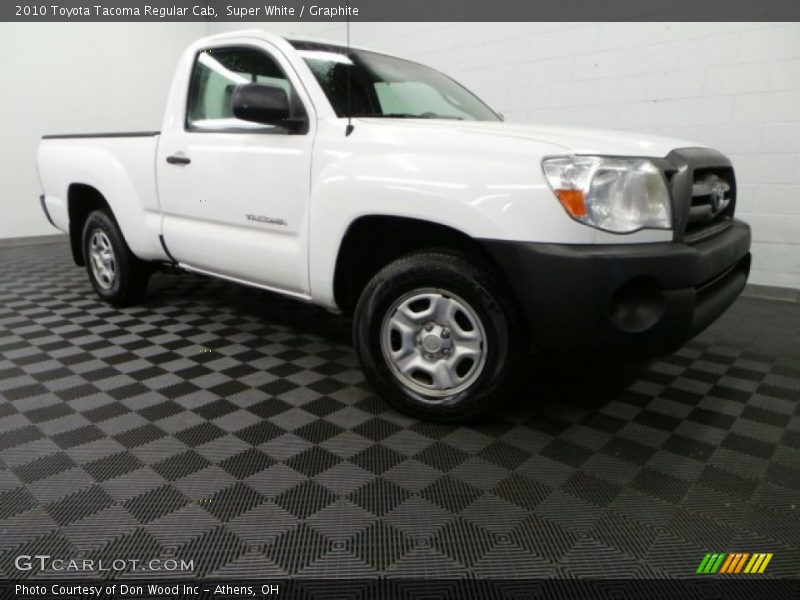 Super White / Graphite 2010 Toyota Tacoma Regular Cab