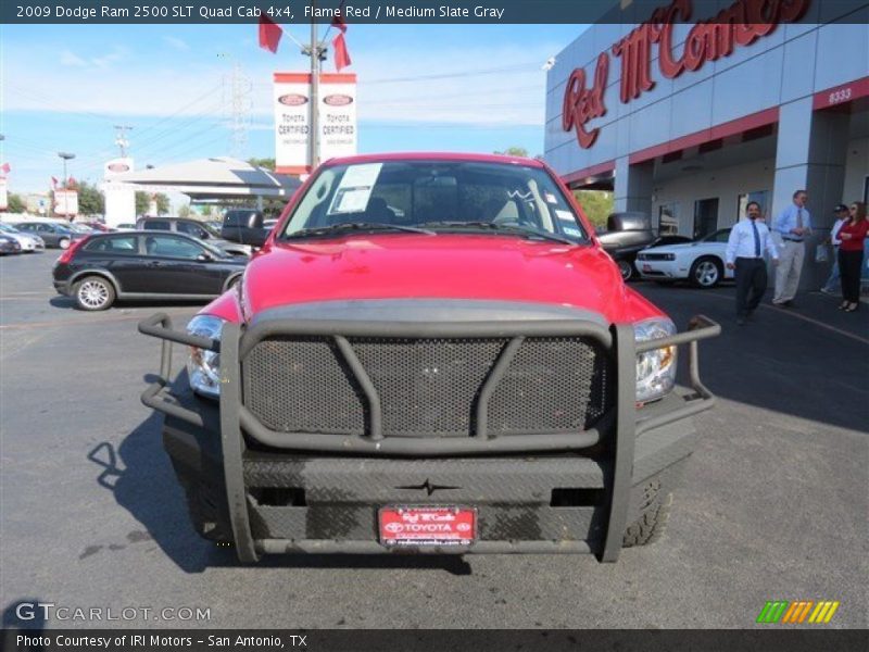 Flame Red / Medium Slate Gray 2009 Dodge Ram 2500 SLT Quad Cab 4x4