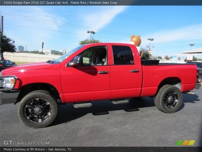 Flame Red / Medium Slate Gray 2009 Dodge Ram 2500 SLT Quad Cab 4x4