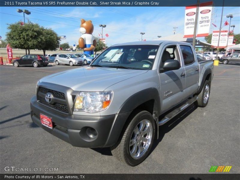 Silver Streak Mica / Graphite Gray 2011 Toyota Tacoma V6 SR5 PreRunner Double Cab