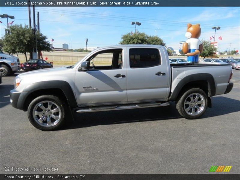 Silver Streak Mica / Graphite Gray 2011 Toyota Tacoma V6 SR5 PreRunner Double Cab